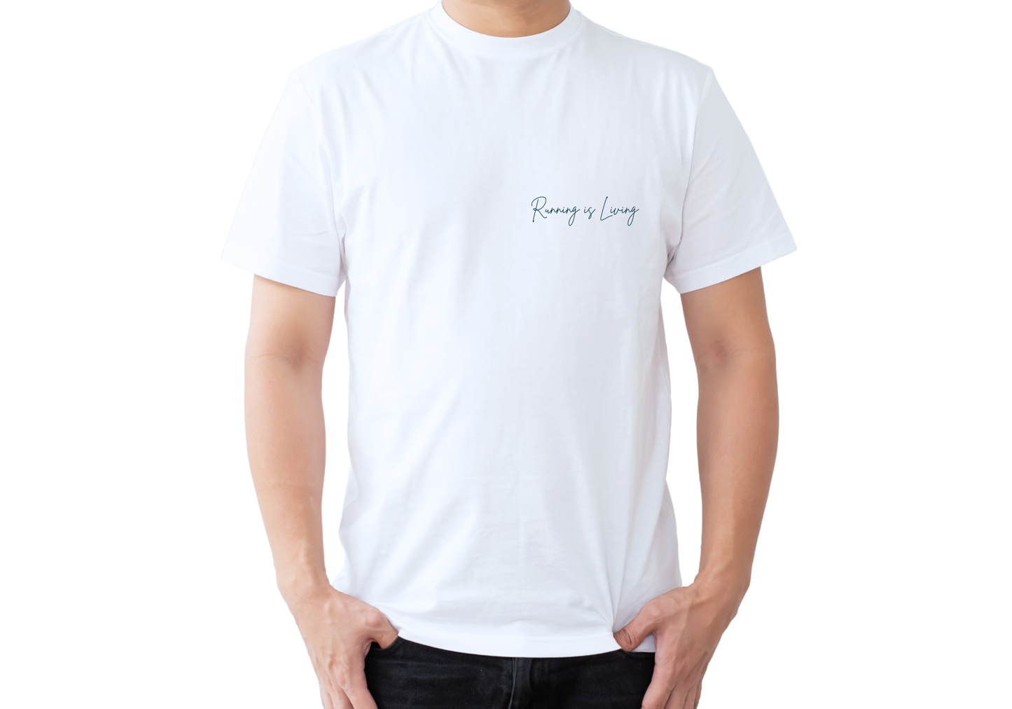 Running Is Living Cuello Redondo Con Diseño