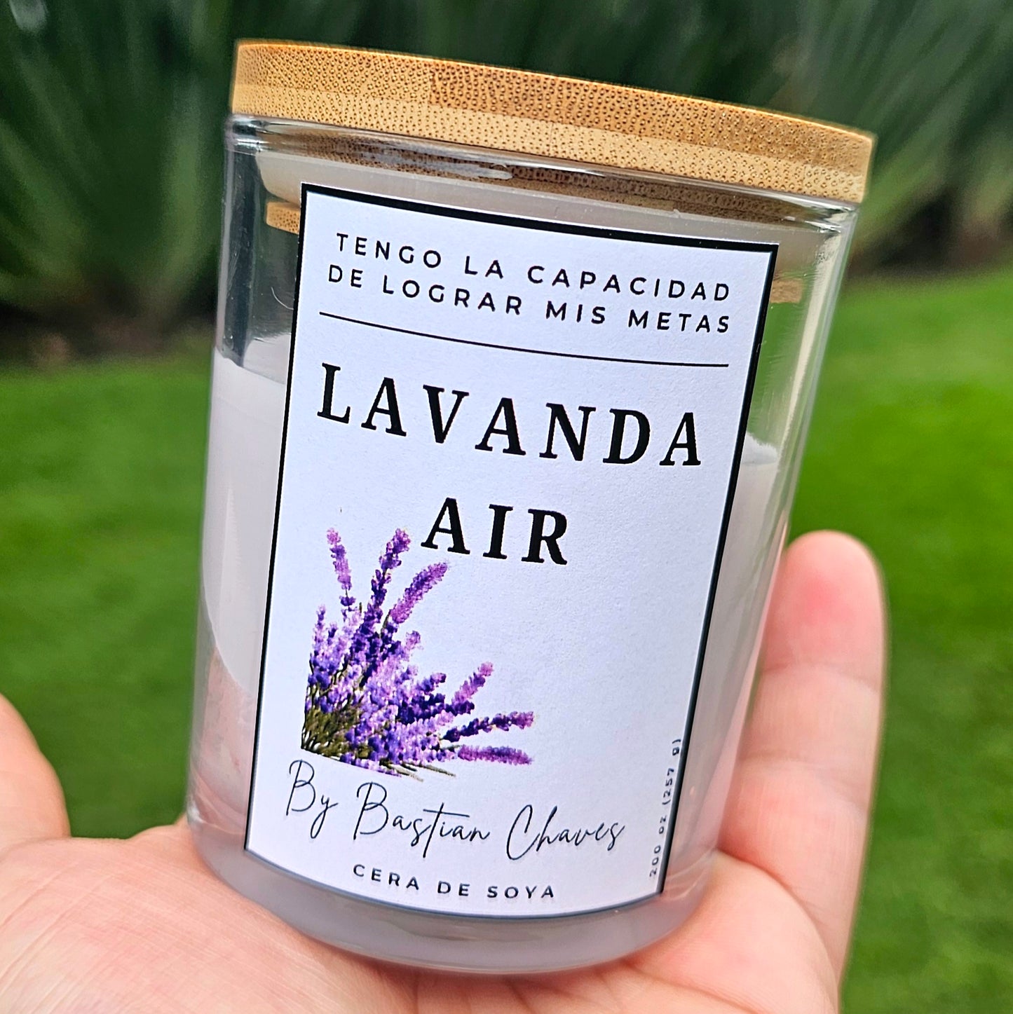 LAVANDA AIR - Vela Aromatica De Soya esencia de Lavanda estilo Minimalista