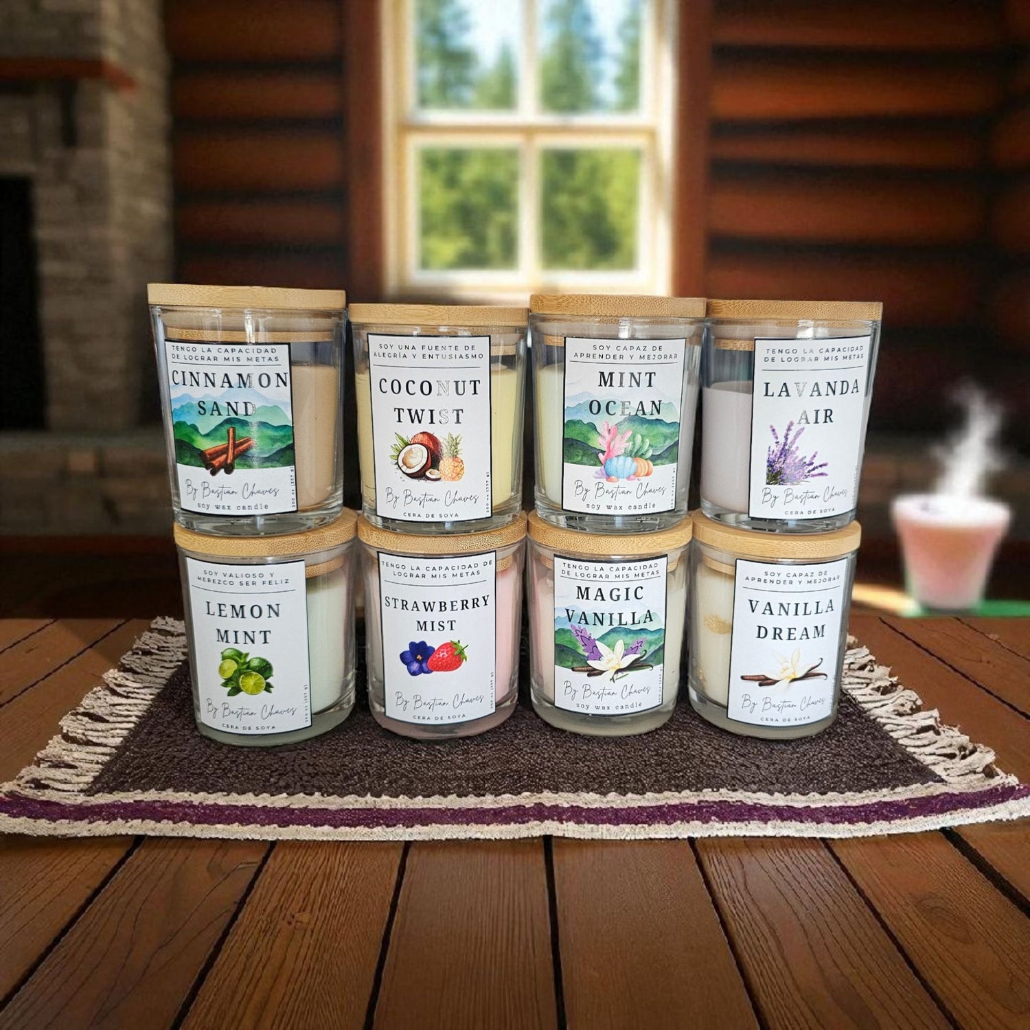 Velas Aromáticas de Soya Minimalista