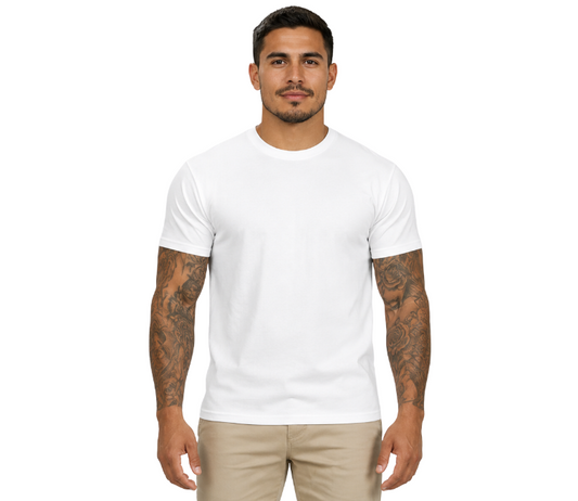 Playera 100% Algodón Peinado Cuello Redondo