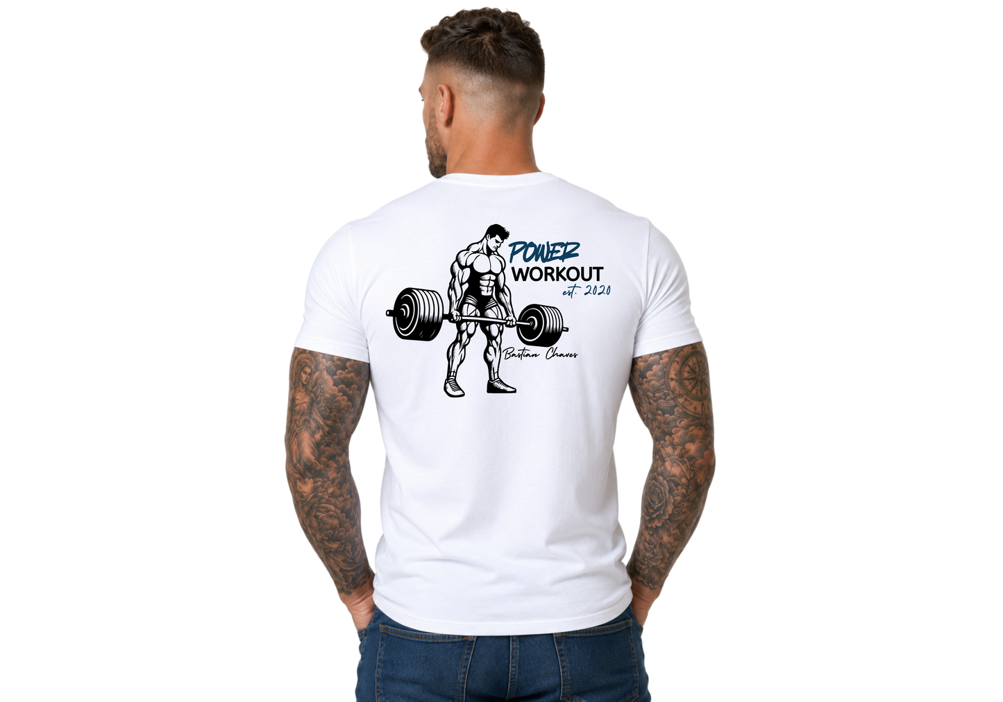Gym Power Workout Playera 100% Algodon Peinado