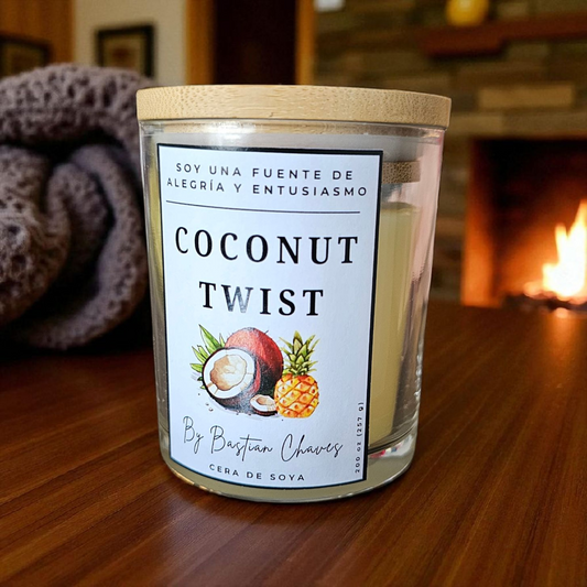 COCONUT TWIST - Vela Aromatica De Soya esencia de Coco y Piña estilo Minimalista