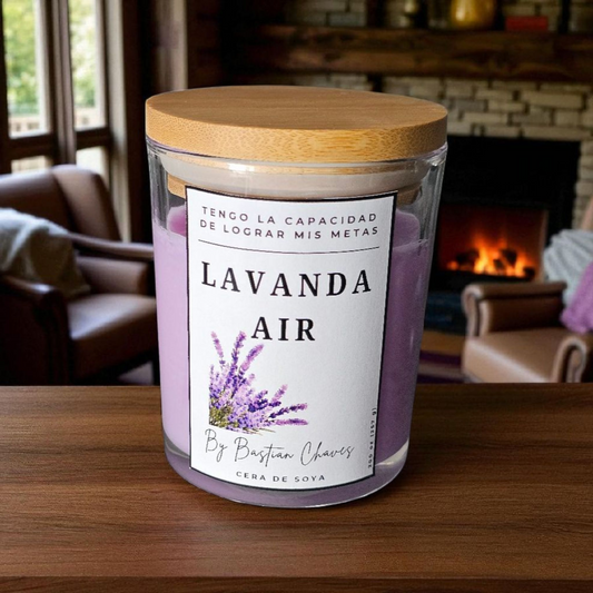 LAVANDA AIR - Vela Aromatica De Soya esencia de Lavanda estilo Minimalista