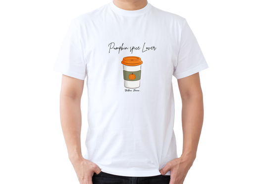 Pumpkin Spice Lover Cuello redondo con diseño frontal