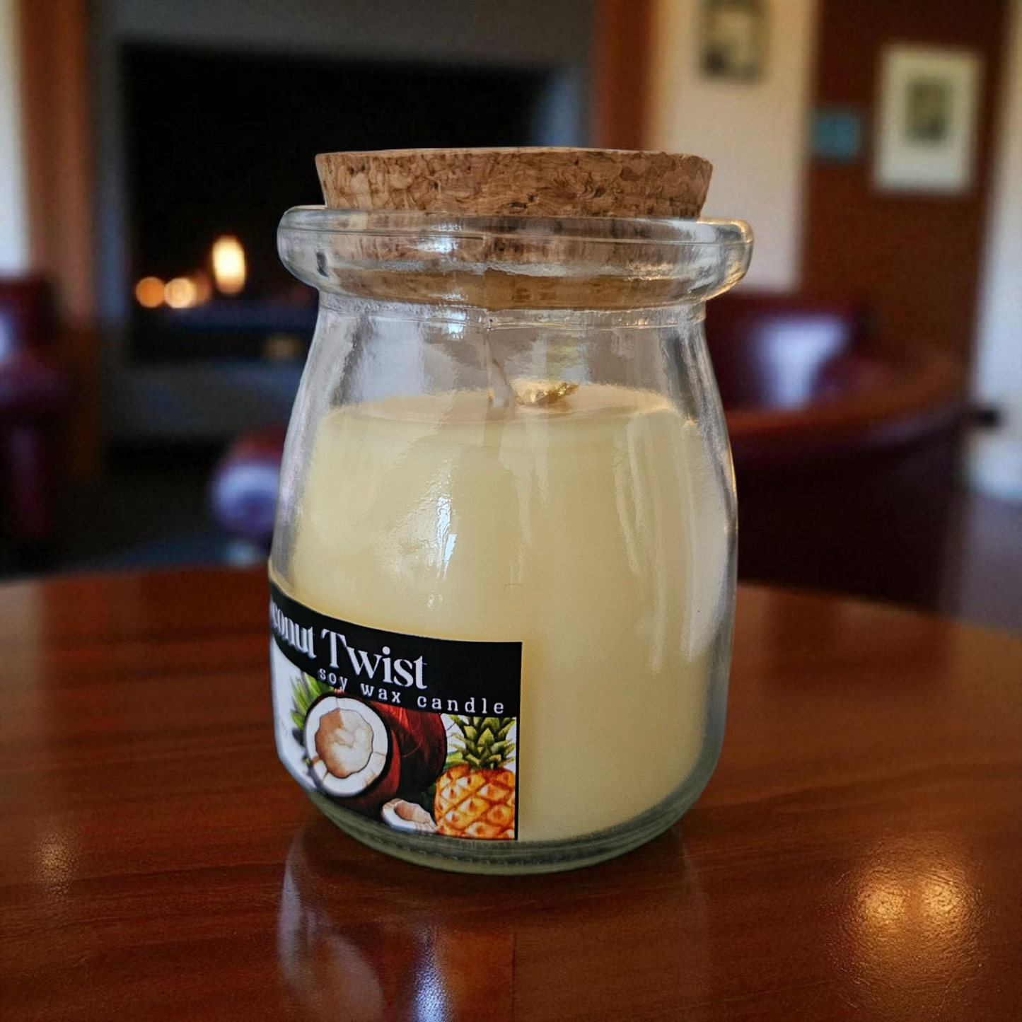 COCONUT TWIST - Vela Aromatica De Cera de Soya esencia de coco y piña estilo vintage