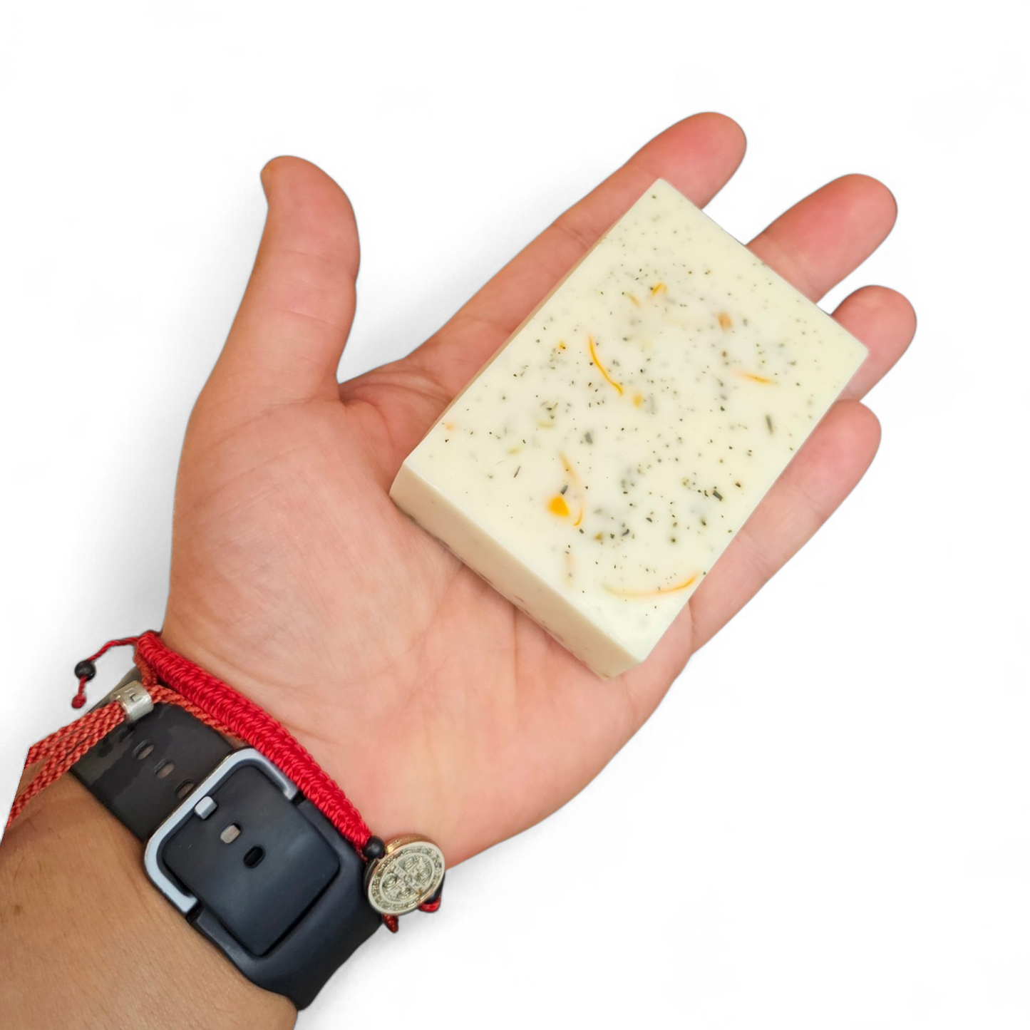 Jabon Botánico Romero, Albahaca y Aceite de Oliva con Vitamina E 100 g [Antibiótico/Antimicrobiano]