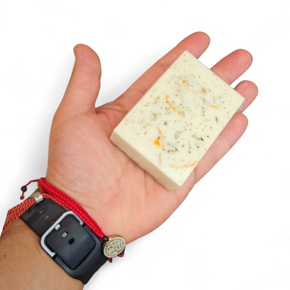 Jabon Botánico Romero, Albahaca y Aceite de Oliva con Vitamina E 100 g [Antibiótico/Antimicrobiano]
