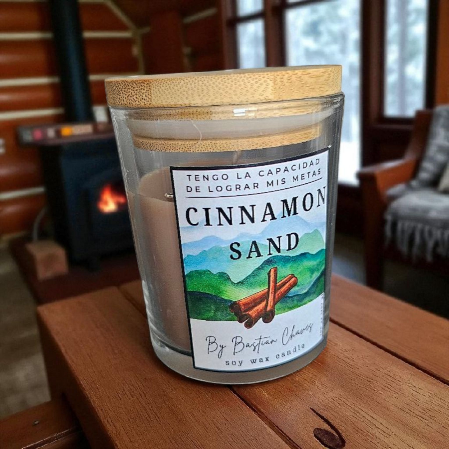 CINNAMON SAND - Vela Aromatica De Soya esencia de Canela estilo Minimalista
