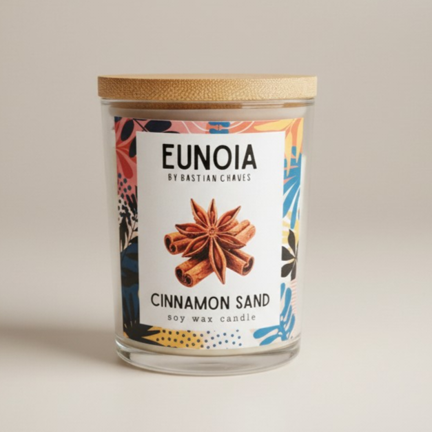 CINNAMON SAND Vela Aromatica De Soya esencia de Canela para Abundancia