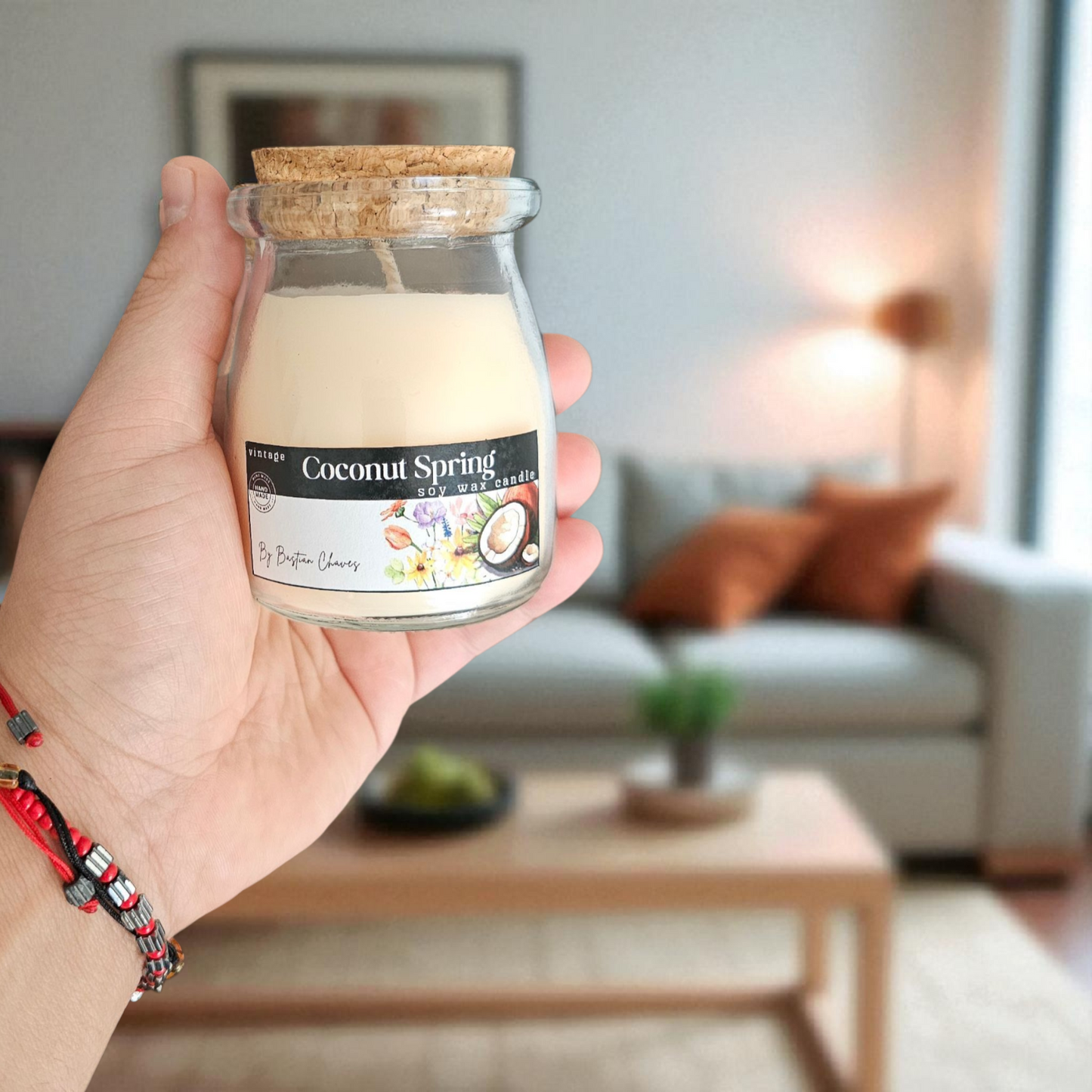 COCONUT SPRINT - Vela Aromática De Cera de Soya con esencia de coco y flores de primavera