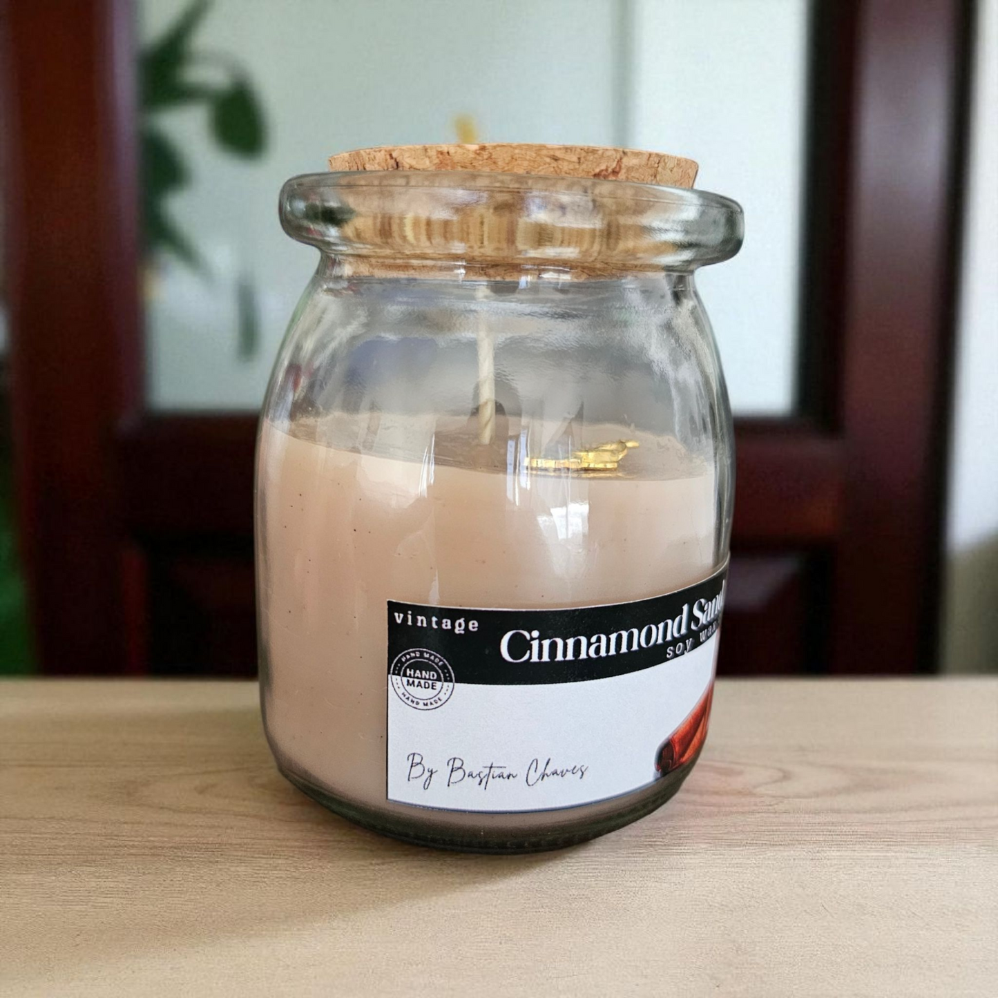 CINNAMON SAND - Vela Aromatica De Cera de Soya esencia de Canela estilo Vintage