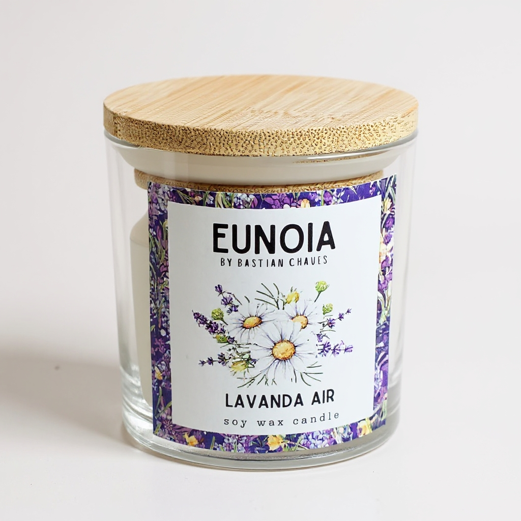 LAVANDA AIR - Vela Aromatica De Soya esencia de Lavanda estilo Minimalista