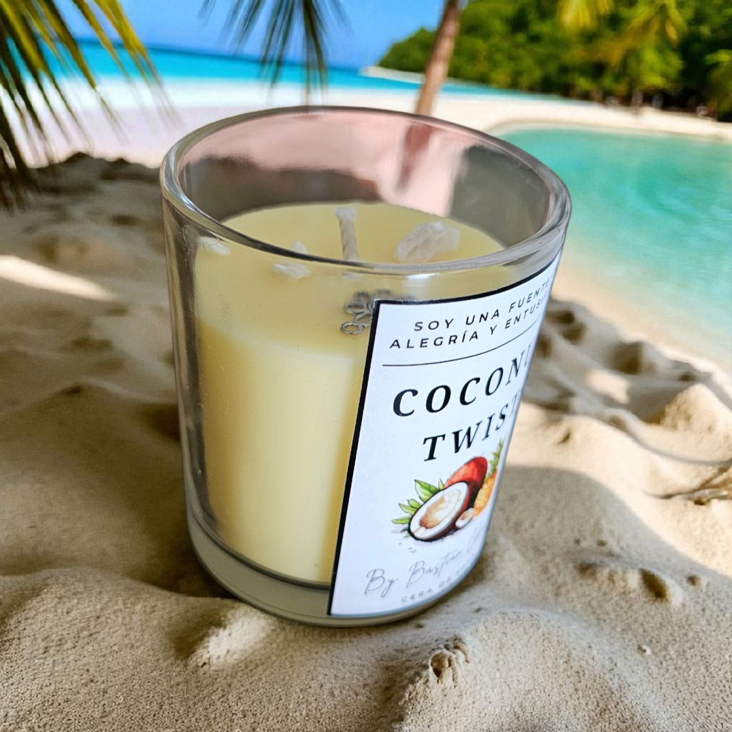 COCONUT TWIST - Vela Aromatica De Soya esencia de Coco y Piña estilo Minimalista