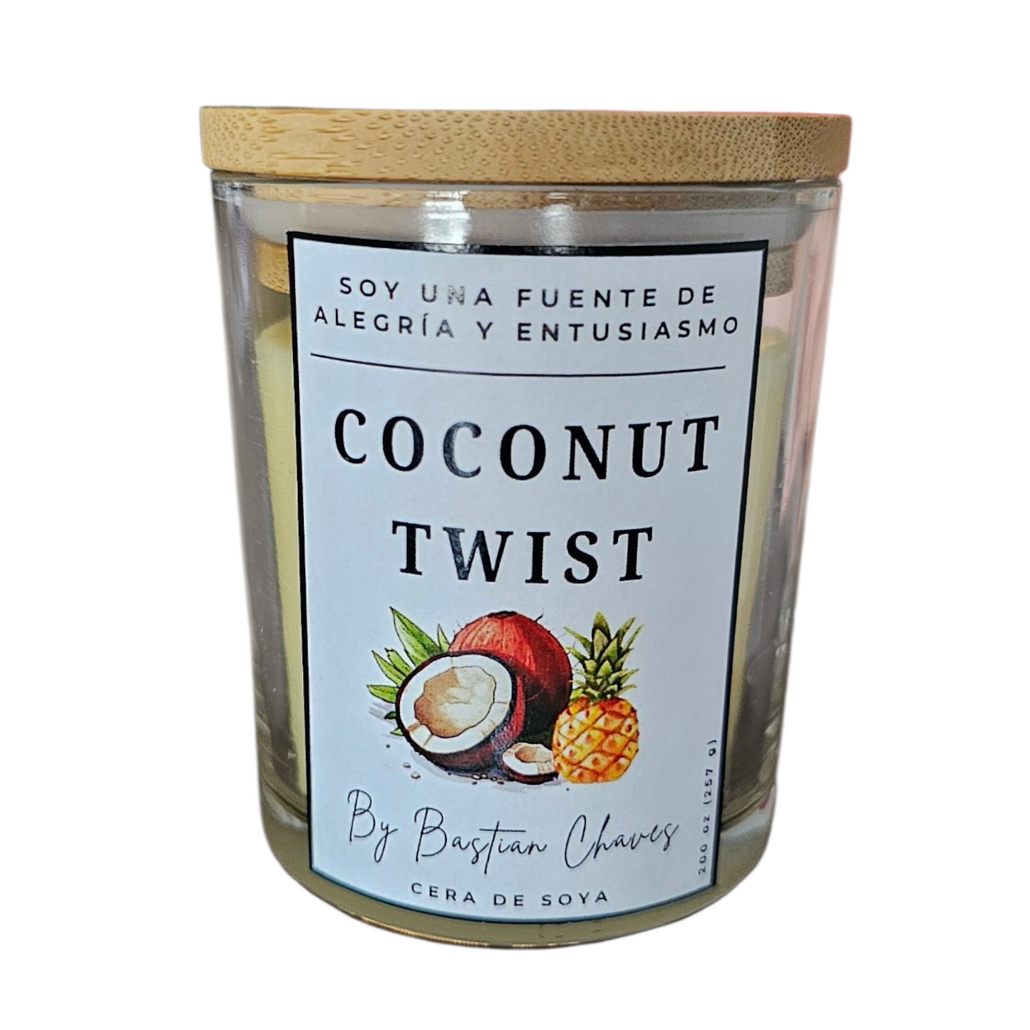 COCONUT TWIST - Vela Aromatica De Soya esencia de Coco y Piña estilo Minimalista